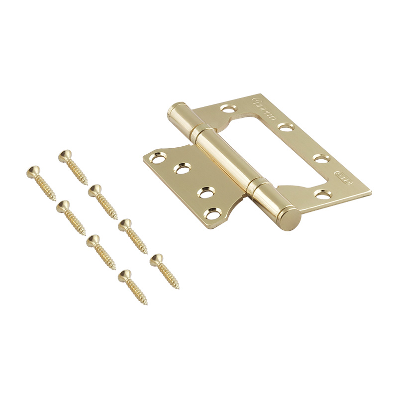 Комплектация и упаковка Петля без врезки 800-4" STD (100*75*2,5) без колп. цвет Матовое золото Нора-М