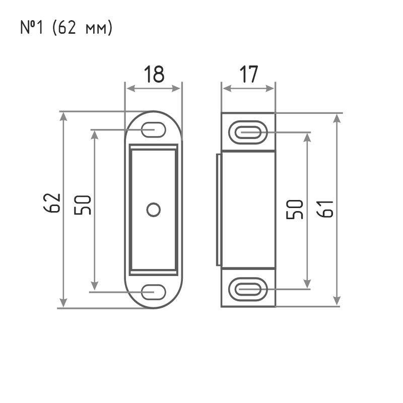 Схема Магнитная защелка №1 цвет Белый Нора-М