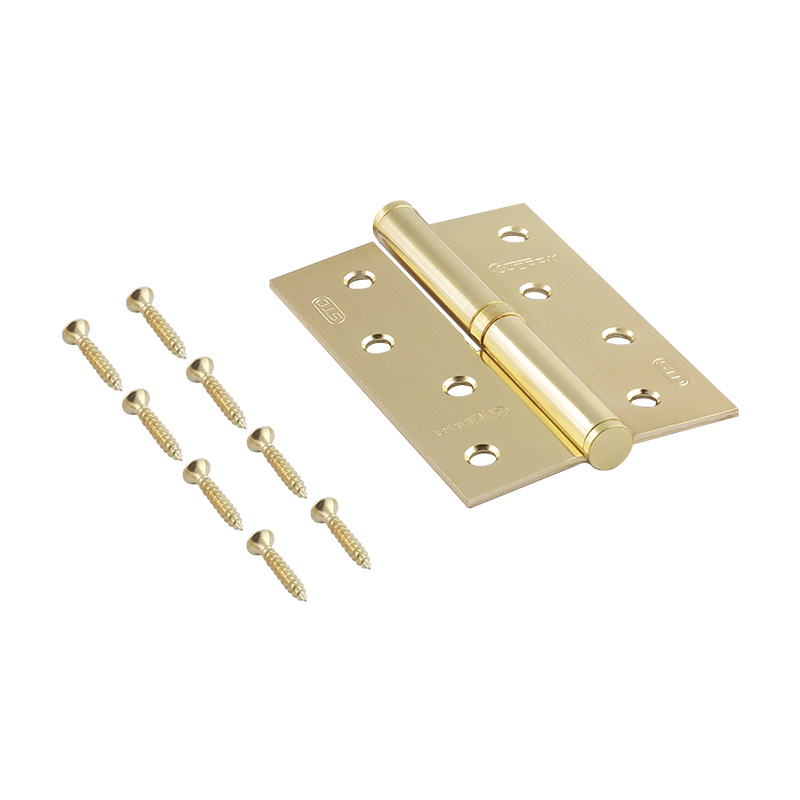 Комплектация и упаковка Петля левая/правая 750-4" STD (100*70*2,5) без колп. цвет Матовое золото Нора-М