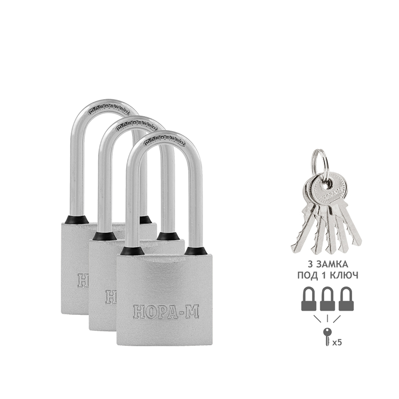 Замок навесной МК-1003ДД мастер ключ цвет Темный Нора-М