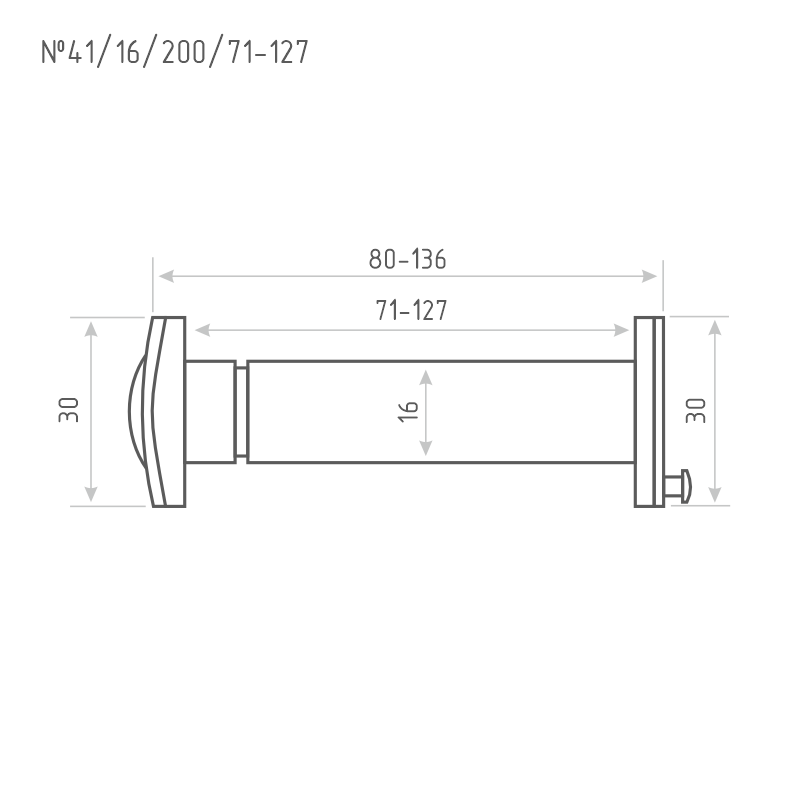 Схема Дверной глазок №41ЦК цвет Матовый никель Нора-М