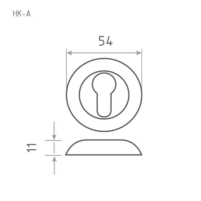 Схема Накладка дверная НК-А цвет Белый Нора-М