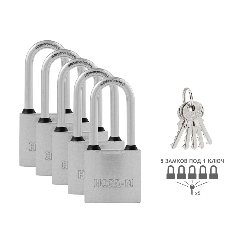 Комплектация и упаковка Замок навесной МК-1005ДД мастер ключ цвет Темный Нора-М
