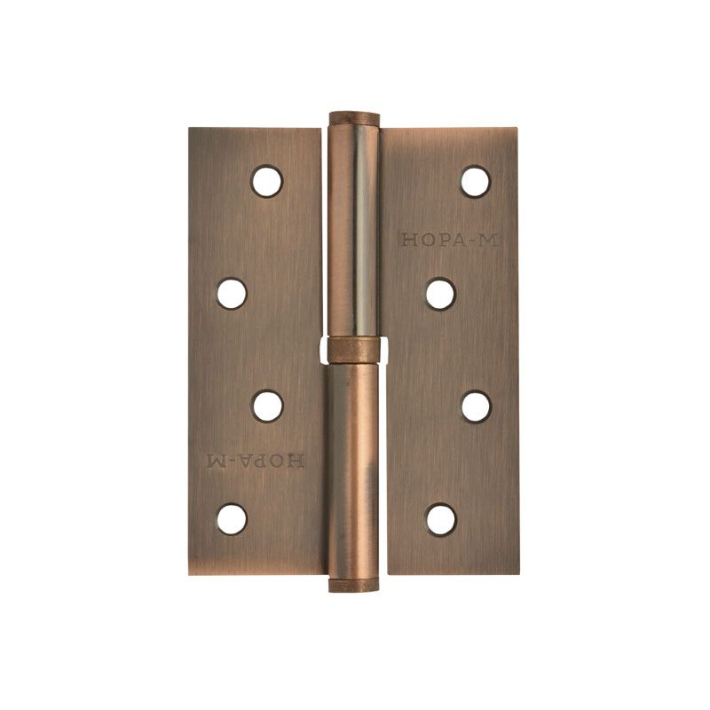 Петля левая/правая 750-4" (100*75*2,5) без колп. цвет Старая медь Нора-М