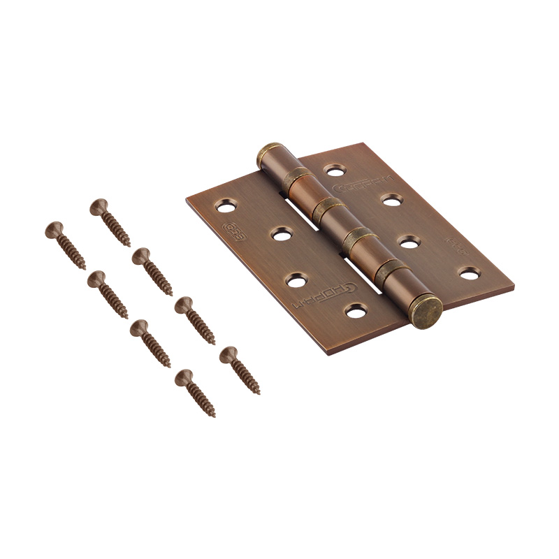 Комплектация и упаковка Петля универсальная 4"-4ВВ STD (100*70*2,5) без колп. цвет Матовый кофе Нора-М