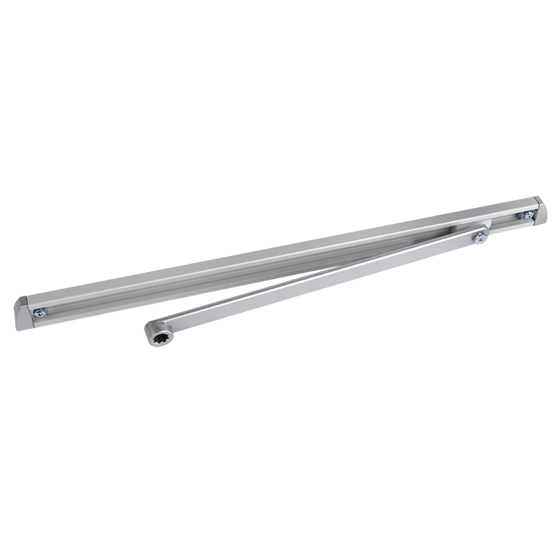 Тяга для дверного доводчика Рычаг скользящий для доводчиков №3S, 4S, 450 цвет Серебро Нора-М