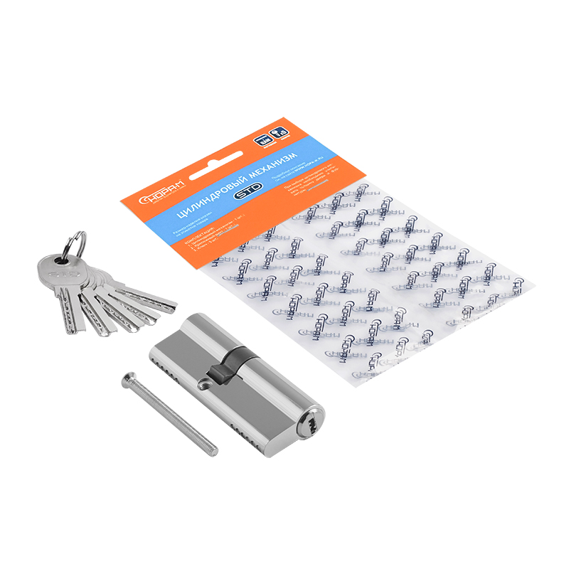 Комплектация и упаковка Цилиндр STD Al ЛП цвет Хром Нора-М