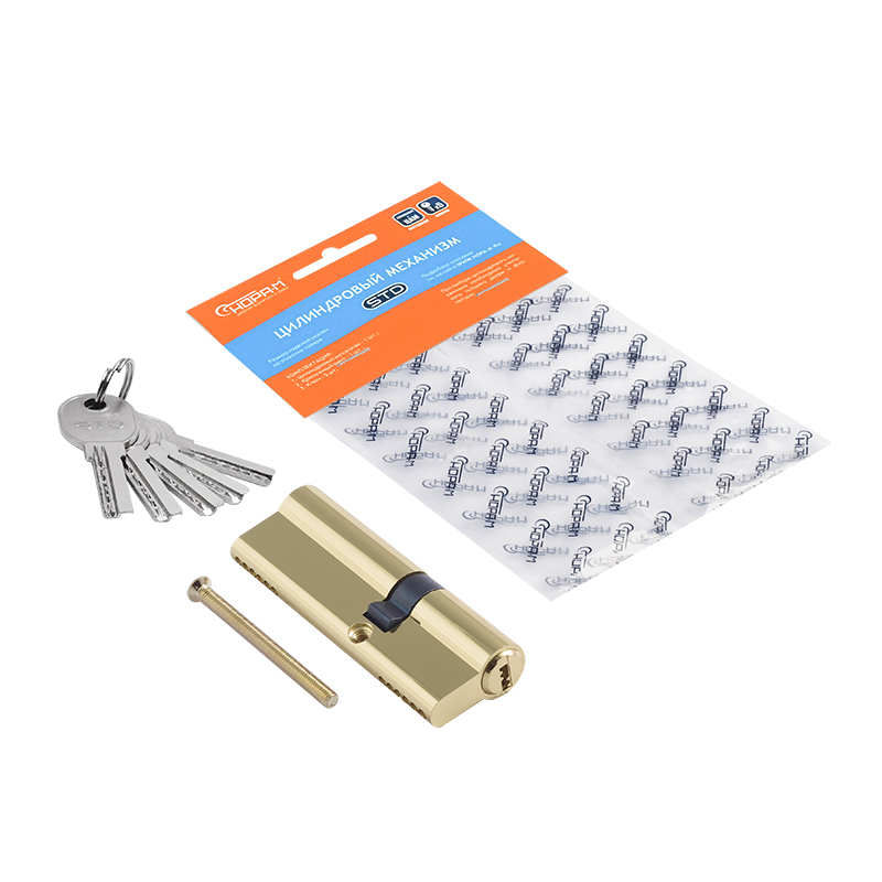 Комплектация и упаковка Цилиндр STD Al ЛП цвет Золото Нора-М