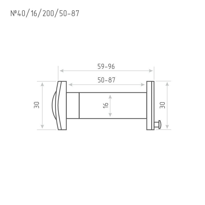 Схема Дверной глазок №40ЦК цвет Матовый никель Нора-М