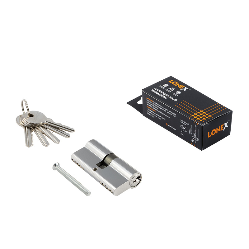 Комплектация и упаковка Цилиндр LONEX СТ-Л цвет Хром Нора-М