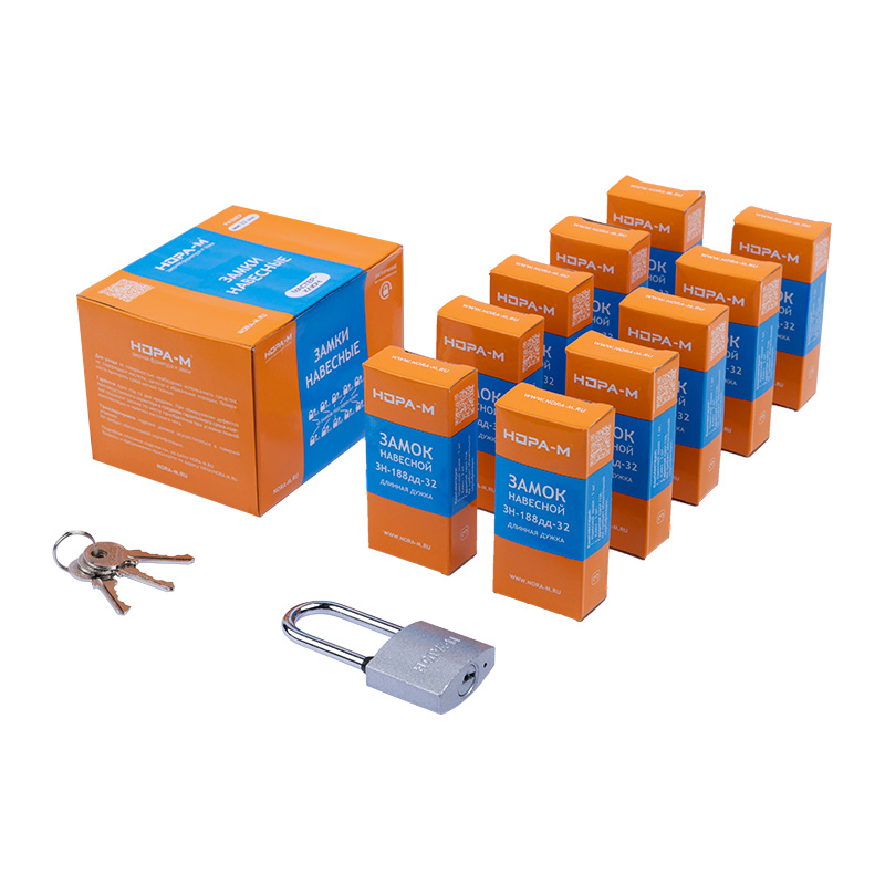 Комплектация и упаковка Замок навесной МК-1010ДД мастер ключ цвет Серебро Нора-М